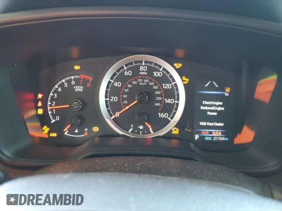 2022 Toyota Corolla Cross LE with VIN 7MUCAAAG6NV021103, listed as a Copart auction lot 56882015 with 21,769 mi miles and Salvage title. Bid and sale history available at DreamBid. Image 9.