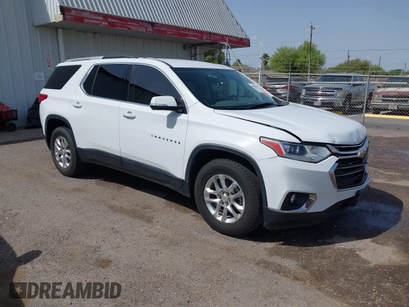 2018 Chevrolet Traverse LT Cloth with VIN 1GNERGKW4JJ144479, listed as a IAAI auction lot 41839641 with 136,404 mi miles. Bid and sale history available at carsss.com. Image 1.