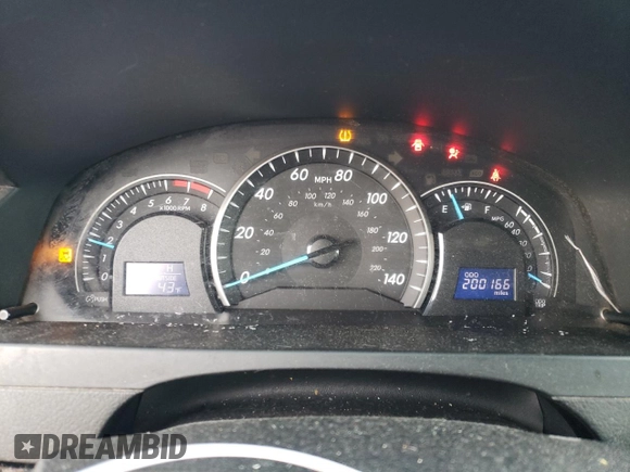 2012 Toyota Camry L with VIN 4T1BF1FK0CU034258, listed as a Copart auction lot 43572785 with 200,166 mi miles and Salvage Title. Bid and sale history available at carsss.com. Image 9.