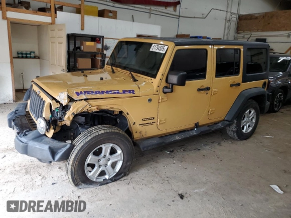 2014 Jeep Wrangler Unlimited Sport with VIN 1C4BJWDG4EL159271, listed as a Copart auction lot 51794505 with 151,920 mi miles and Salvage Title. Bid and sale history available at carsss.com. Image 1.