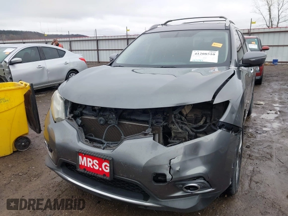 2015 Nissan Rogue SL with VIN 5N1AT2MTXFC778126, listed as a IAAI auction lot 41208510 with 194,343 mi miles. Bid and sale history available at carsss.com. Image 6.