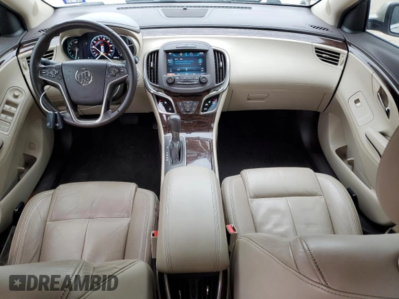 2014 Buick LaCrosse Leather with VIN 1G4GB5G38EF179197, listed as a Copart auction lot 46599705 with 108,981 mi miles and Salvage Title. Bid and sale history available at DreamBid. Image 8.