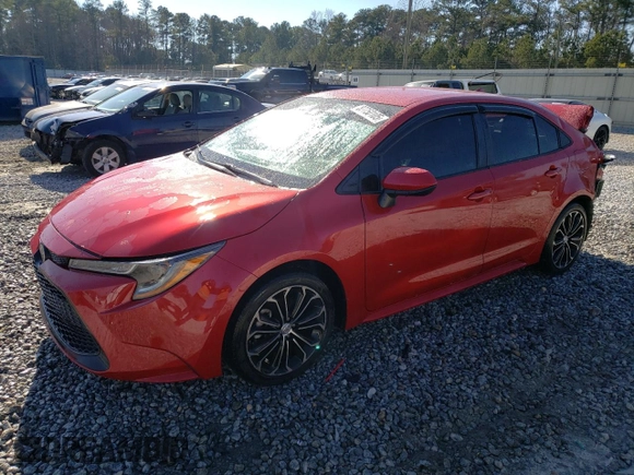 2020 Toyota Corolla LE with VIN 5YFEPRAE4LP086956, listed as a Copart auction lot 87750105 with 83,822 mi miles and Salvage Title. Bid and sale history available at carsss.com. Image 1.