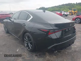 2025 Lexus IS 350 F Sport with VIN JTHBZ1B24S5084184, listed as a IAAI auction lot 42222378 with 2,114 mi miles and . Bid and sale history available at DreamBid. Image 3.