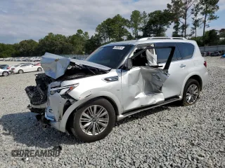 2020 Infiniti QX80 LUXE with VIN JN8AZ2NE0L9255374, listed as a Copart auction lot 69885614 with 169,060 mi miles and Salvage Title. Bid and sale history available at carsss.com. Image 1.