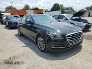 2017 Genesis G80 3.8L with VIN KMHGN4JE8HU190020, listed as a Copart auction lot 63818034 with 87,035 mi miles and Salvage Title. Bid and sale history available at carsss.com. Image 4.