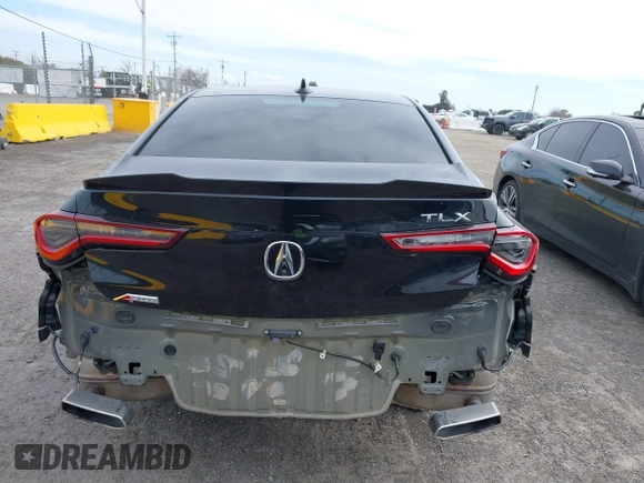 2021 Acura TLX w/A-Spec Package with VIN 19UUB5F57MA006424, listed as a IAAI auction lot 41558729 with 1 mi miles. Bid and sale history available at carsss.com. Image 16.