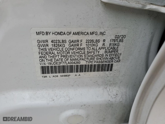 2020 Acura ILX w/Premium Pkg with VIN 19UDE2F77LA004260, listed as a Copart auction lot 49062155 with 31,128 mi miles and Salvage Title. Bid and sale history available at carsss.com. Image 12.