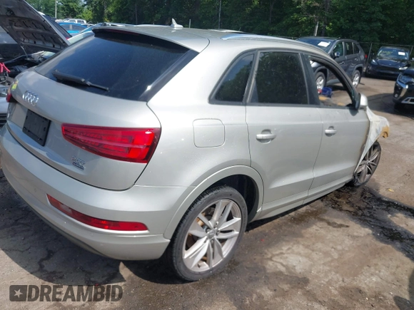 2017 Audi Q3 Premium with VIN WA1ECCFS2HR013647, listed as a IAAI auction lot 42376718 with Not provided miles and . Bid and sale history available at DreamBid. Image 4.