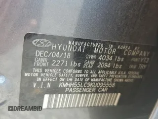 2019 Hyundai Elantra GT N Line with VIN KMHH55LC9KU095558, listed as a Copart auction lot 72404594 with 97,488 mi miles and Salvage Title. Bid and sale history available at carsss.com. Image 12.