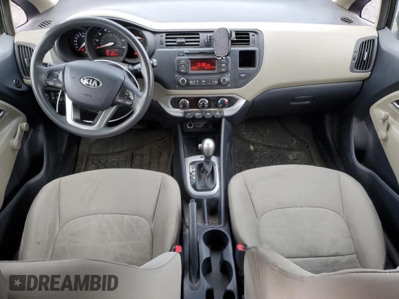 2015 Kia Rio LX with VIN KNADM5A30F6509794, listed as a Copart auction lot 46906075 with 80,546 mi miles and Clean Title. Bid and sale history available at carsss.com. Image 8.