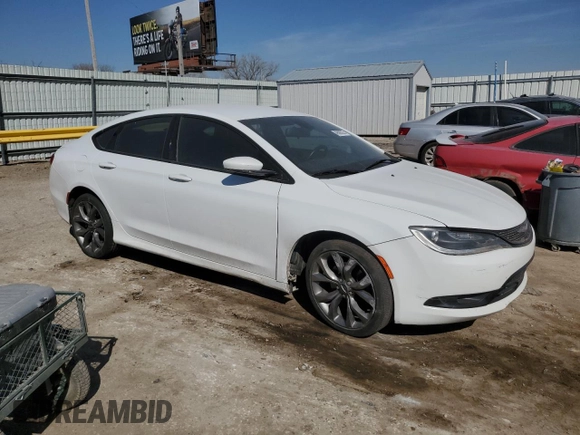 2015 Chrysler 200 S with VIN 1C3CCCBB8FN563608, listed as a Copart auction lot 49098325 with 157,780 mi miles and Salvage Title. Bid and sale history available at carsss.com. Image 4.