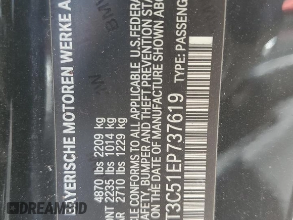 2014 BMW 4 Series 435i z VIN WBA3T3C51EP737619, wystawiony jako Copart lot #43358825 z przebiegiem 107 562 mil mil oraz Tytuł czysty. Historia ofert i sprzedaży dostępna na DreamBid. Obrazek 12.