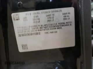 2011 Chevrolet Impala LT Fleet z VIN 2G1WG5EK9B1112812, wystawiony jako Copart lot #44049945 z przebiegiem 141 197 mil mil oraz Szkoda całkowita • Salvage title. Historia ofert i sprzedaży dostępna na DreamBid. Obrazek 12.