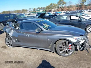 2018 Infiniti Q60 Red Sport 400 with VIN JN1FV7EL5JM630195, listed as a IAAI auction lot 41687628 with 55,168 mi miles and . Bid and sale history available at DreamBid. Image 12.
