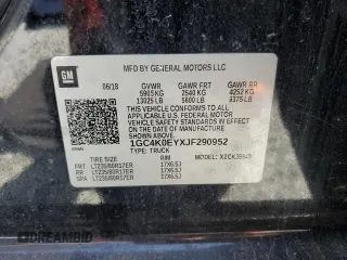 2018 Chevrolet Silverado 3500HD LTZ z VIN 1GC4K0EYXJF290952, wystawiony jako Copart lot #51465495 z przebiegiem Nie podano mil oraz Tytuł czysty. Historia ofert i sprzedaży dostępna na DreamBid. Obrazek 12.