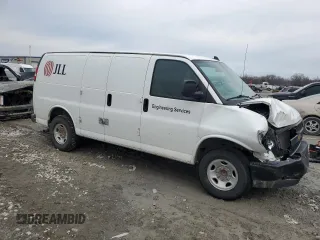 2020 Chevrolet Express Cargo with VIN 1GCWGAFP4L1174507, listed as a Copart auction lot 44225975 with 130,444 mi miles and Salvage Title. Bid and sale history available at DreamBid. Image 4.
