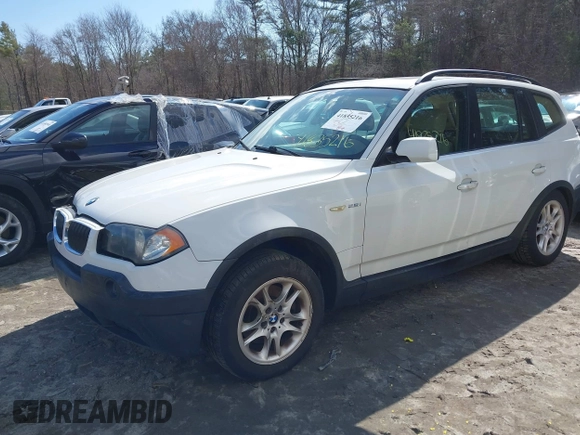 2004 BMW X3 2.5i with VIN WBXPA73404WC36868, listed as a IAAI auction lot 41835216 with 117,991 mi miles. Bid and sale history available at carsss.com. Image 2.