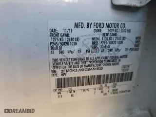 2012 Ford Edge SEL with VIN 2FMDK3J9XCBA51935, listed as a Copart auction lot 85166524 with 208,165 mi miles and Salvage Title. Bid and sale history available at carsss.com. Image 13.