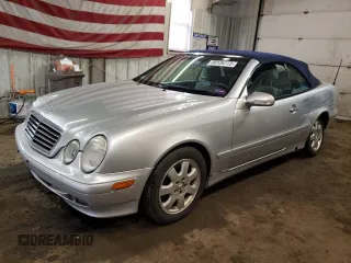 2001 Mercedes-Benz CLK 320/430 with VIN WDBLK65G01T079748, listed as a Copart auction lot 50126715 with 120,266 mi miles and Salvage Title. Bid and sale history available at carsss.com. Image 1.