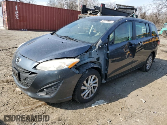 2012 Mazda 5 Sport with VIN JM1CW2BL8C0130210, listed as a Copart auction lot 47179565 with 171,669 mi miles and Salvage Title. Bid and sale history available at carsss.com. Image 1.