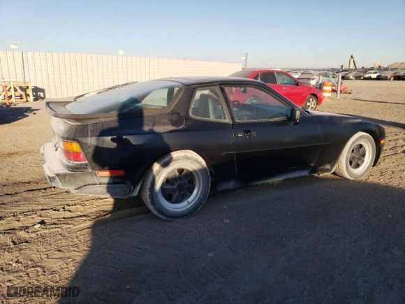1986 Porsche 944 with VIN WP0AA0950GN153510, listed as a Copart auction lot 75878634 with 76,711 mi miles and Salvage Title. Bid and sale history available at carsss.com. Image 3.