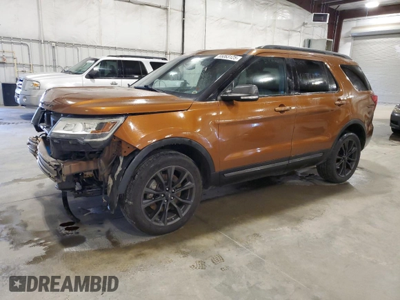 2017 Ford Explorer XLT with VIN 1FM5K8D84HGB45734, listed as a Copart auction lot 55063125 with 89,779 mi miles and Salvage Title. Bid and sale history available at carsss.com. Image 1.