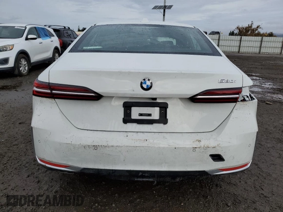 2024 BMW 5 Series 530i with VIN WBA43FJ0XRCS14707, listed as a Copart auction lot 84764324 with 7,409 mi miles and Salvage Title. Bid and sale history available at carsss.com. Image 6.