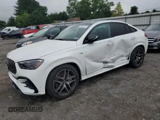 2025 Mercedes-Benz GLE 53 AMG with VIN 4JGFD6BB2SB381336, listed as a Copart auction lot 63694015 with 2,285 mi miles and Salvage title. Bid and sale history available at DreamBid. Image 1.