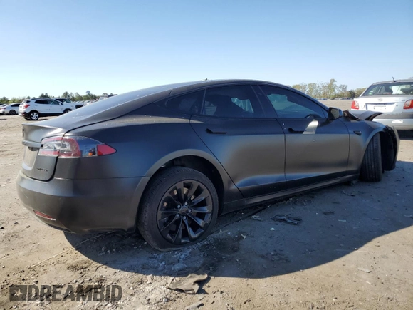 2020 Tesla Model S Long Range with VIN 5YJSA1E20LF390710, listed as a Copart auction lot 53388975 with 93,682 mi miles and Salvage title. Bid and sale history available at DreamBid. Image 3.
