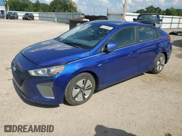 2019 Hyundai Ioniq Blue with VIN KMHC65LCXKU116568, listed as a Copart auction lot 62124295 with 93,204 mi miles and Salvage title. Bid and sale history available at DreamBid. Image 1.