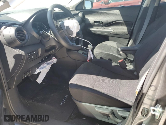 2024 Nissan Kicks S with VIN 3N1CP5BVXRL552798, listed as a Copart auction lot 48476195 with Not Provided miles and Salvage Title. Bid and sale history available at DreamBid. Image 7.
