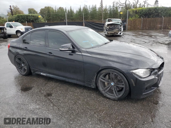 2014 BMW 3 Series 335i with VIN WBA3A9C55EF479359, listed as a Copart auction lot 48224715 with 98,747 mi miles and Salvage Title. Bid and sale history available at carsss.com. Image 4.
