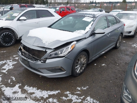 2015 Hyundai Sonata 2.4L Sport with VIN 5NPE34AF1FH076863, listed as a IAAI auction lot 41458535 with 168,605 mi miles. Bid and sale history available at carsss.com. Image 17.