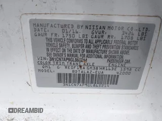 2016 Nissan Versa S with VIN 3N1CN7AP9GL865214, listed as a IAAI auction lot 42632924 with 101,902 mi miles and . Bid and sale history available at DreamBid. Image 9.