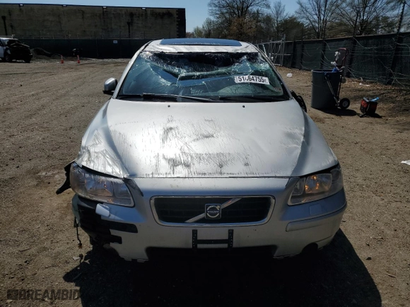 2007 Volvo S60 2.5L Turbo with VIN YV1RS592272635023, listed as a Copart auction lot 51464755 with 57,261 mi miles and Salvage Title. Bid and sale history available at carsss.com. Image 5.