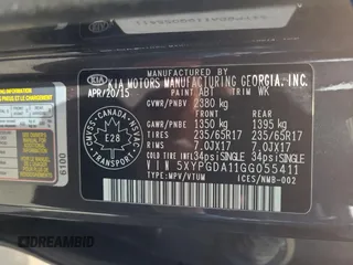 2016 Kia Sorento LX Turbo z VIN 5XYPGDA11GG055411, wystawiony jako Copart lot #61179755 z przebiegiem 185 629 mil mil oraz Czysty tytuł • Clean title. Historia ofert i sprzedaży dostępna na DreamBid. Obrazek 10.