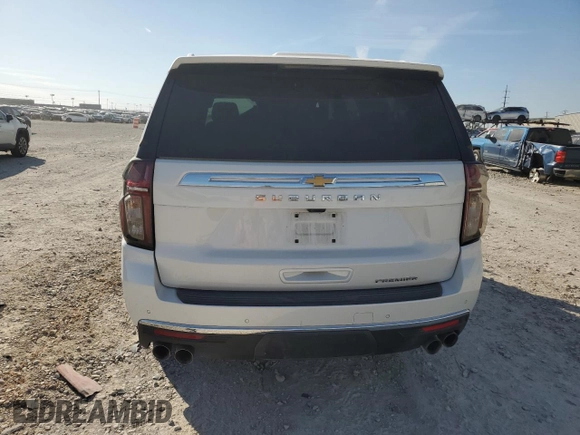 2023 Chevrolet Suburban Premier with VIN 1GNSCFKD2PR106790, listed as a Copart auction lot 46873635 with 31,972 mi miles and Salvage title. Bid and sale history available at DreamBid. Image 6.