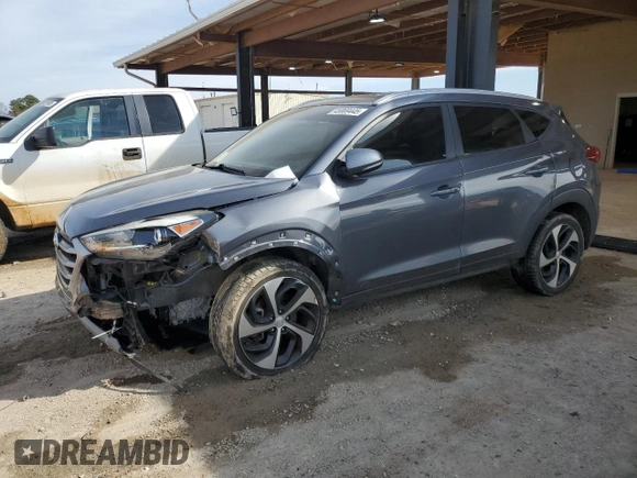 2018 Hyundai Tucson Sport with VIN KM8J33AL0JU802026, listed as a Copart auction lot 45869445 with 124,669 mi miles and Salvage Title. Bid and sale history available at carsss.com. Image 1.