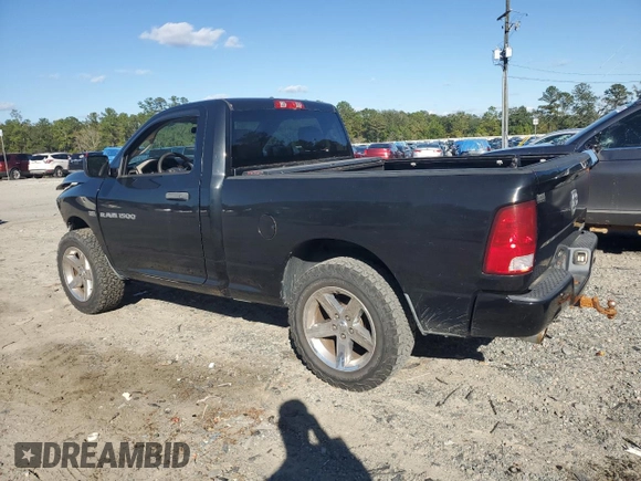 2012 Ram 1500 Express with VIN 3C6JD7AT6CG159137, listed as a Copart auction lot 81129944 with 112,422 mi miles and Salvage Title. Bid and sale history available at carsss.com. Image 2.