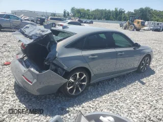 2025 Honda Civic Sedan Hybrid Sport with VIN 2HGFE4F8XSH314481, listed as a Copart auction lot 53243185 with 1,855 mi miles and Salvage Title. Bid and sale history available at carsss.com. Image 3.