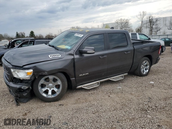 2019 Ram 1500 Big Horn/Lone Star with VIN 1C6SRFFTXKN782694, listed as a Copart auction lot 53990145 with 94,879 mi miles and Salvage Title. Bid and sale history available at carsss.com. Image 1.
