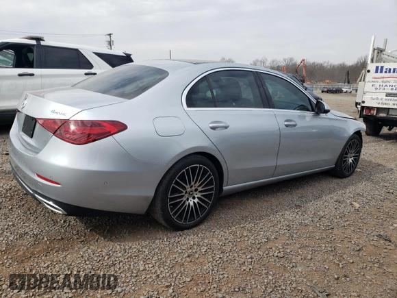 2022 Mercedes-Benz C 300 with VIN W1KAF4HB8NR016858, listed as a Copart auction lot 46455435 with 18,856 mi miles and Salvage Title. Bid and sale history available at DreamBid. Image 3.
