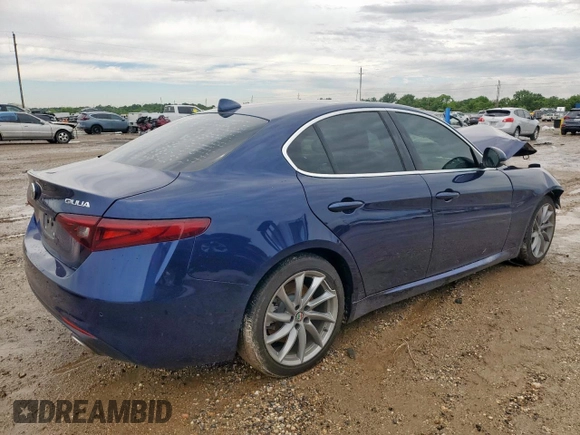 2021 Alfa Romeo Giulia with VIN ZARFAMAN6M7639186, listed as a Copart auction lot 58371745 with 46,162 mi miles and Salvage title. Bid and sale history available at DreamBid. Image 3.