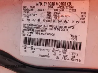 2010 Ford Explorer Sport Trac XLT с VIN 1FMEU3BE3AUF03905, выставлен на аукционе Copart как лот 56281405 с пробегом 138 110 миль миль и Списание • Salvage title. История ставок и продаж доступна на DreamBid. Изображение 13.