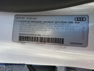 2015 Audi S7 z VIN WAUW2AFCXFN032765, wystawiony jako Copart lot #56916125 z przebiegiem 91 610 mil mil oraz Szkody całkowita. Historia ofert i sprzedaży dostępna na DreamBid. Obrazek 12.