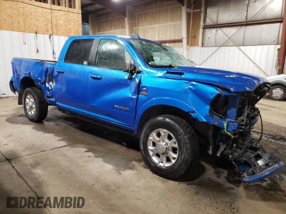 2021 Ram 2500 Laramie with VIN 3C6UR5FL1MG570734, listed as a Copart auction lot 53580205 with 52,873 mi miles and Salvage title. Bid and sale history available at DreamBid. Image 4.