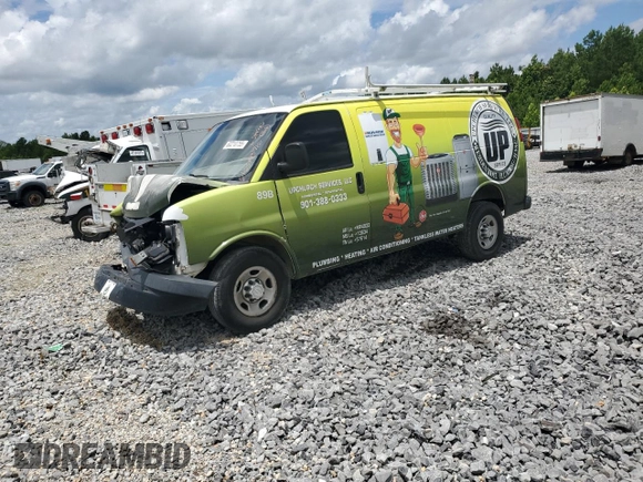 2016 Chevrolet Express Cargo with VIN 1GCWGAFFXG1289982, listed as a Copart auction lot 60210755 with Not provided miles and Salvage title. Bid and sale history available at DreamBid. Image 1.