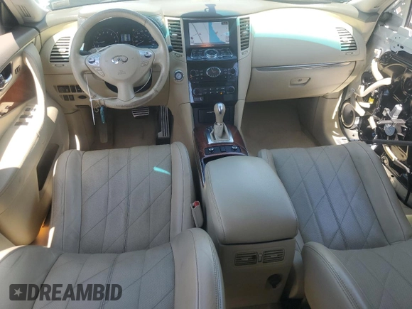 2015 Infiniti QX70 с VIN JN8CS1MW2FM483511, выставлен на аукционе Copart как лот 58186765 с пробегом 127 186 миль миль и Списание • Salvage title. История ставок и продаж доступна на DreamBid. Изображение 8.