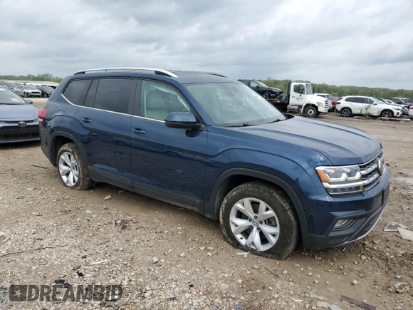 2018 Volkswagen Atlas SE with VIN 1V2DP2CA1JC592679, listed as a Copart auction lot 54727595 with 143,310 mi miles and Salvage title. Bid and sale history available at DreamBid. Image 4.